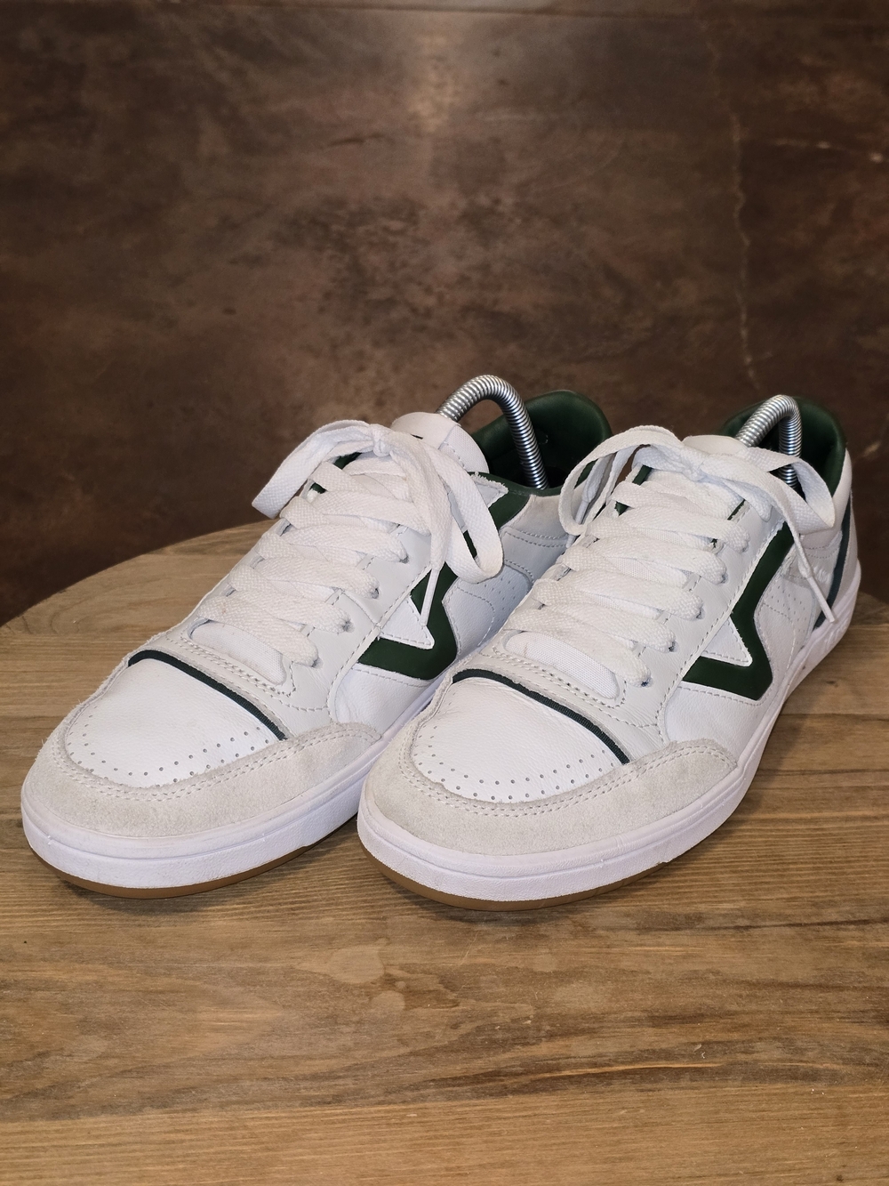 VANS Lowland ComfyCush JMP R Green White Leather Sneakers M9 W10.5